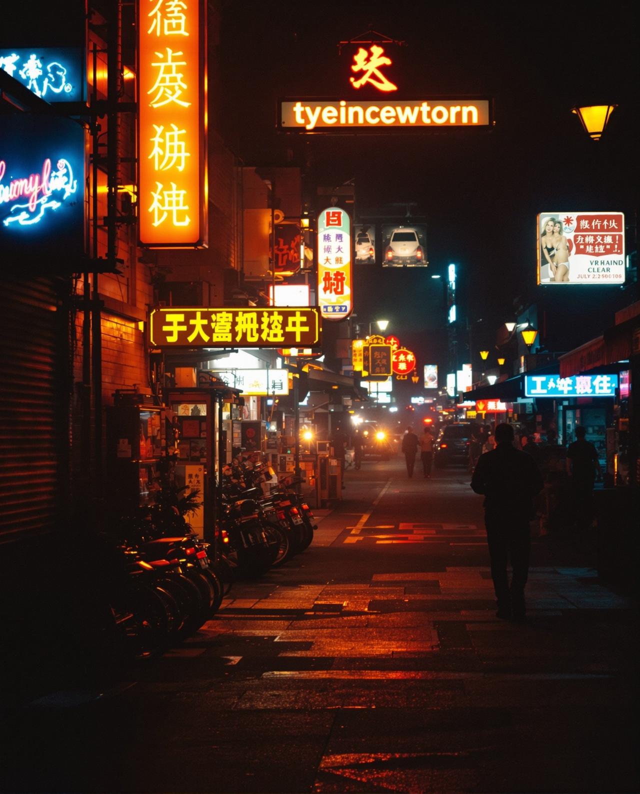霓虹灯下的城市夜拍