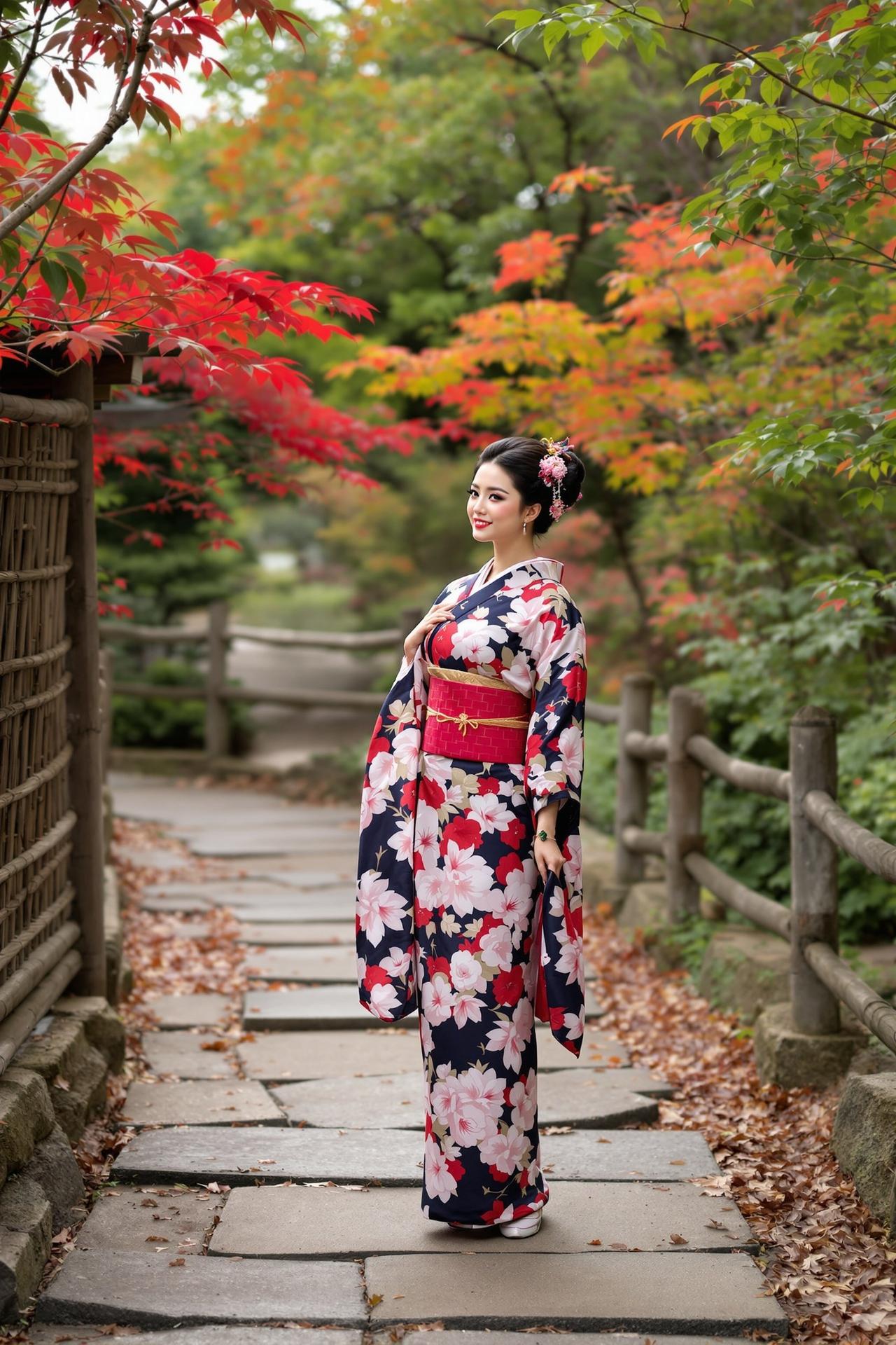 日式庭院里的和服美人 - 日系写真 - 福利姬图集